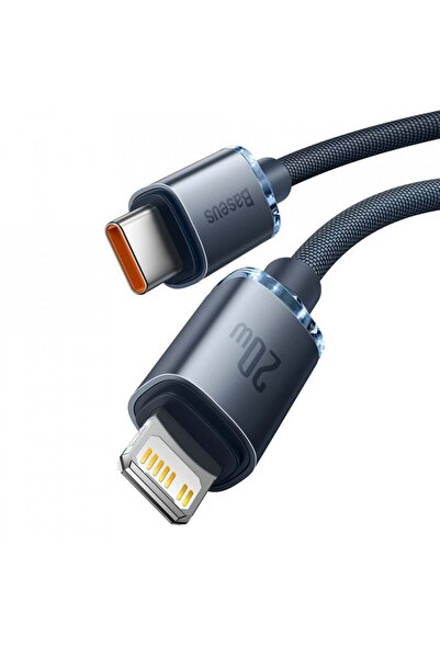 Baseus Type-C to Lightning data cable, 20W, 2m, Crystal Shine (CAJY000301) - Black