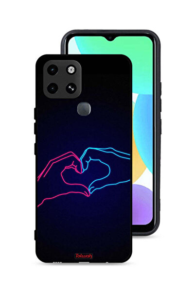 Tolwak غطاء حماية لهاتف إنفينيكس سمارت 6 بتصميم يد تلامس القلب