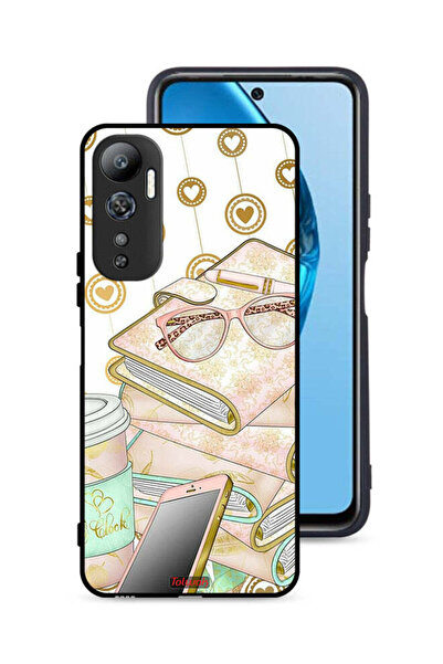 Tolwak غطاء حماية لهاتف Infinix Hot 20 4G بتصميم نظارات على الكتب