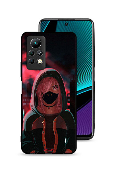 Tolwak غطاء حماية لهاتف Infinix Note 11 Pro بتصميم فتاة ترتدي قناعًا