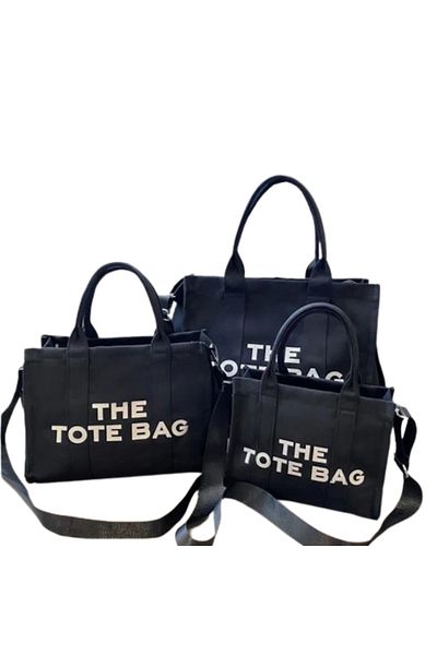 Blusmart - Set 3 genți pentru femei din pânză, tip shopper, mică, medie, mare, cu jurnal The Tote Bag