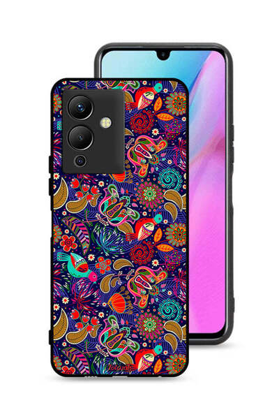 Tolwak غطاء حماية لهاتف Infinix Note 12 5G بنقشة أوراق طيور وزهور ملونة