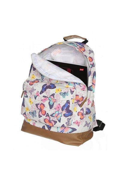 MBrands women's backpack, with butterflies, white color