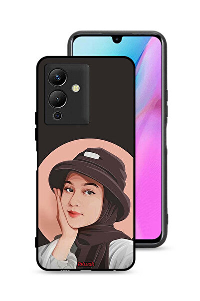 Tolwak غطاء حماية لهاتف Infinix Note 12 Pro 5G بتصميم فتاة قبعة لطيفة