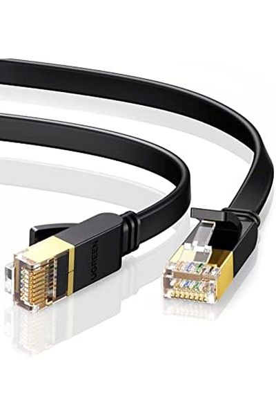 Ugreen Ethernet Cable Cat 7 1M Gigabit Network Cord High-Speed Flat 10Gbps Shielded Internet Wire RJ