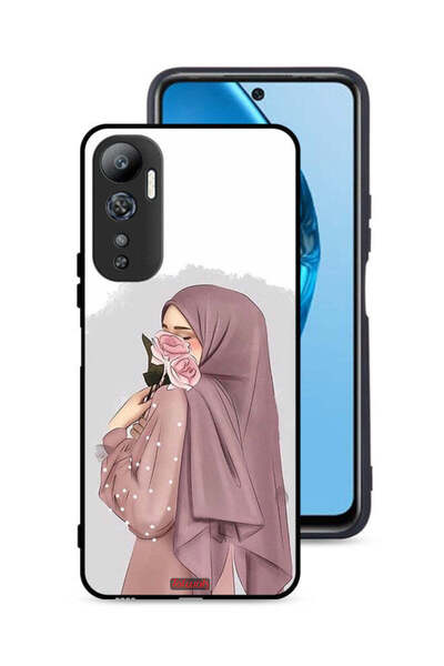 Tolwak غطاء حماية لهاتف Infinix Hot 20 4G برسومات فتاة تحمل ورودًا