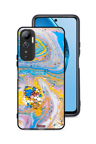 Tolwak غطاء حماية لهاتف Infinix Hot 20 4G بأحجار كريمة ملونة تجريدية