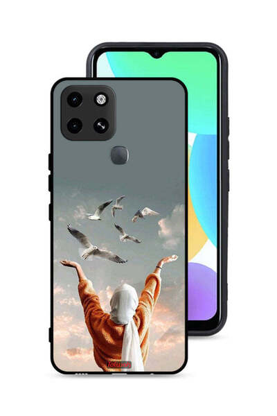 Tolwak غطاء حماية لهاتف إنفينيكس سمارت 6 - طيور تحلق