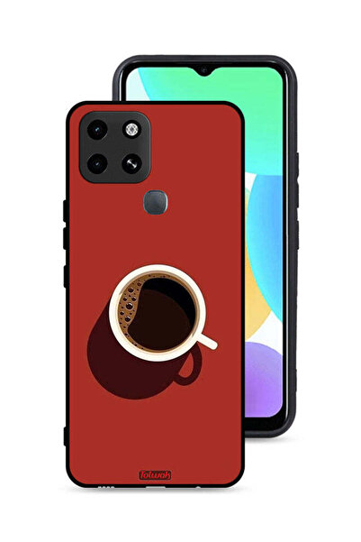 Tolwak غطاء حماية لهاتف Infinix Smart 6 بتصميم فنجان قهوة