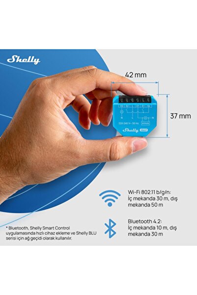 Shelly 2L Gen3 Nötrsüz 2 Kanallı Akıllı Röle