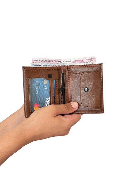 Tisaati Premium Series Luxury Leather Special Production Vertical Classic Men's Wallet with Coin Compartment
