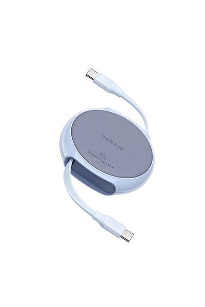 Baseus Retractable Charging / Data Cable, Type-C to Type-C, 100W, 1m, Baseus, Pathfinder Series, Blue