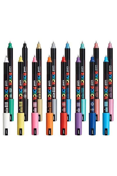 Uni Posca Pc-1Mr Marker Acrylic Painting Pen Set of 16