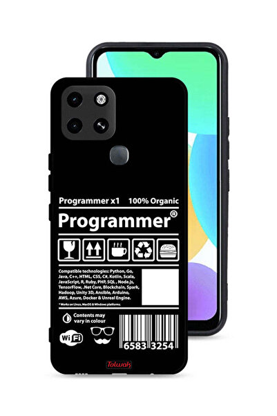 Tolwak غطاء حماية لجهاز Infinix Smart 6 مع ملصق مبرمج