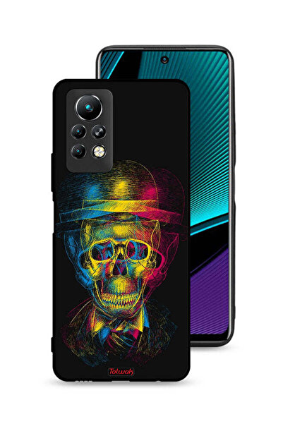 Tolwak غطاء حماية لهاتف Infinix Note 11 Pro بتصميم جمجمة وقبعة ملونة وفن خيالي