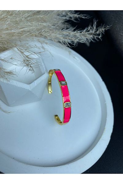 ismim bijuteri Women's Enameled Handcuffs Adjustable
