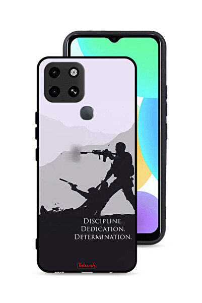 Tolwak غطاء حماية لهاتف Infinix Smart 6 بتصميم "الانضباط والتفاني والتصميم"