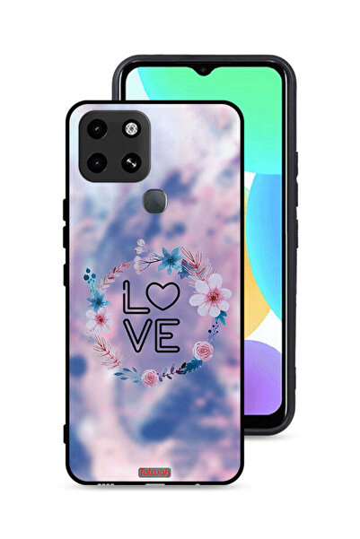 Tolwak غطاء حماية لهاتف Infinix Smart 6 بتصميم خاتم زهور الحب