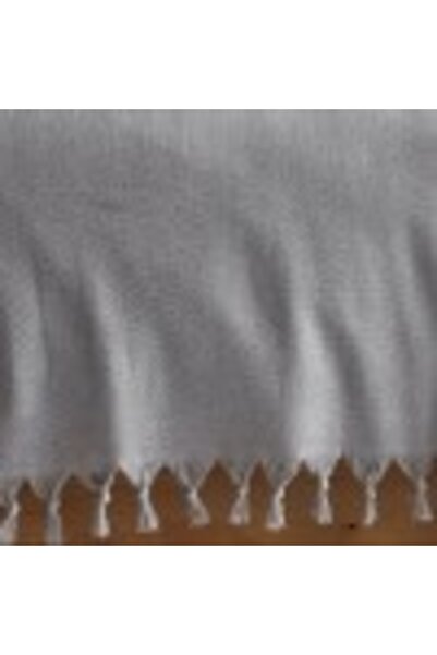 Viaden Pled cu ciucuri din bumbac reciclat 200x220cm, Berlino Gri deschis