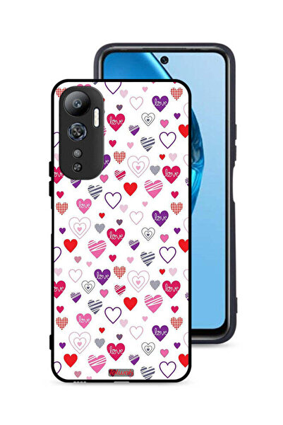 Tolwak غطاء حماية لهاتف Infinix Hot 20 4G بنقشة قلوب