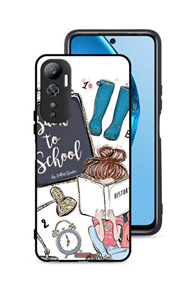 Tolwak غطاء حماية لهاتف Infinix Hot 20 4G بتصميم فتاة العودة إلى المدرسة تقرأ...