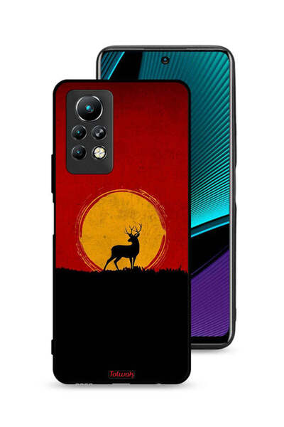 Tolwak غطاء حماية لهاتف Infinix Note 11 Pro بتصميم غزال وقمر