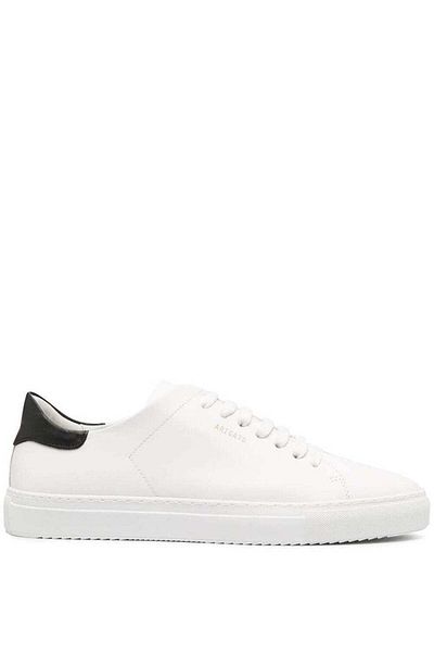 Axel Arigato 'Clean 90 Contrast' White Low Top Sneakers With Laminated Logo In Leather Man