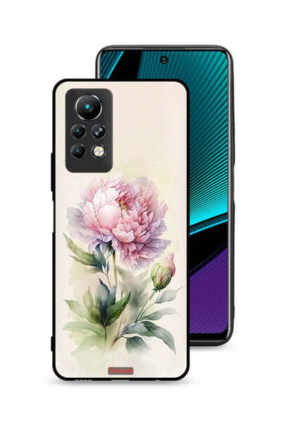 Tolwak غطاء حماية لهاتف Infinix Note 11 Pro بتصميم فني بألوان مائية وردية