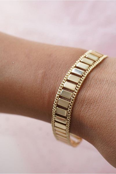 AŞIK ACCESSORIES Rectangle Chain Bracelet