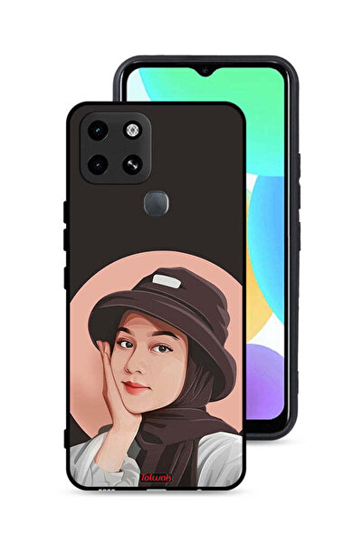 Tolwak غطاء حماية لهاتف إنفينيكس سمارت 6 بتصميم فتاة قبعة لطيفة