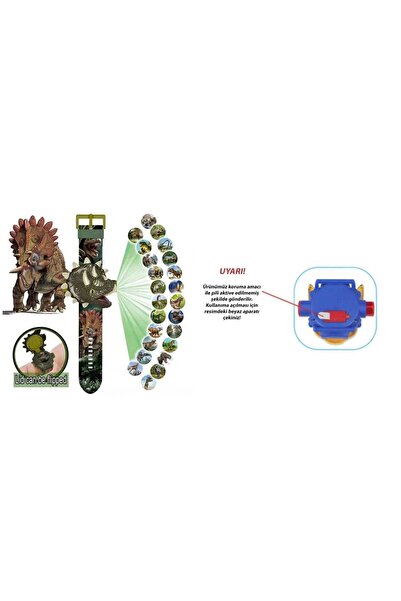 OTWO Dinozor 3d (projeksiyonlu) Saat 24 Farklı Karakteri Duvara Yansıtır