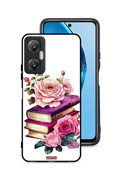 Tolwak غطاء حماية لهاتف Infinix Hot 20 5G بنقشة الورود والكتب
