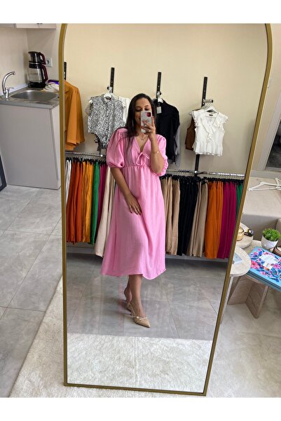 Özge Butik Müslin kumaş elbise