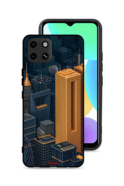 Tolwak غطاء حماية لهاتف Infinix Smart 6 بتصميم مباني فنية