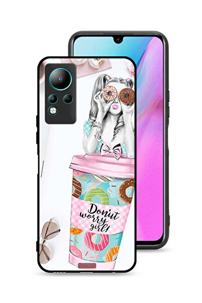 Tolwak غطاء حماية لهاتف إنفينيكس نوت 11 - فتاة القلق دونات