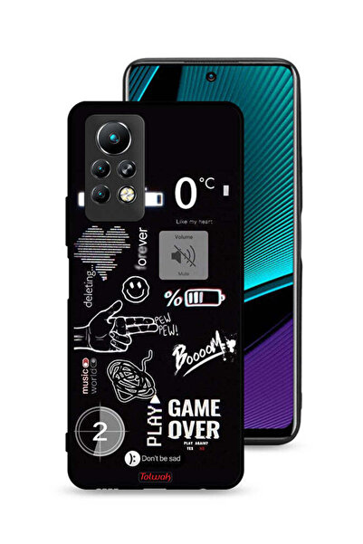 Tolwak غطاء حماية لهاتف Infinix Note 11 Pro بتصميم Game Over Pew Pew