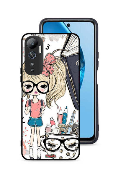 Tolwak غطاء حماية لهاتف Infinix Hot 20 4G برسومات فتاة وحيد القرن