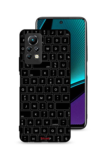 Tolwak غطاء حماية لهاتف Infinix Note 11 Pro بنمط مفاتيح لوحة المفاتيح العشوائية
