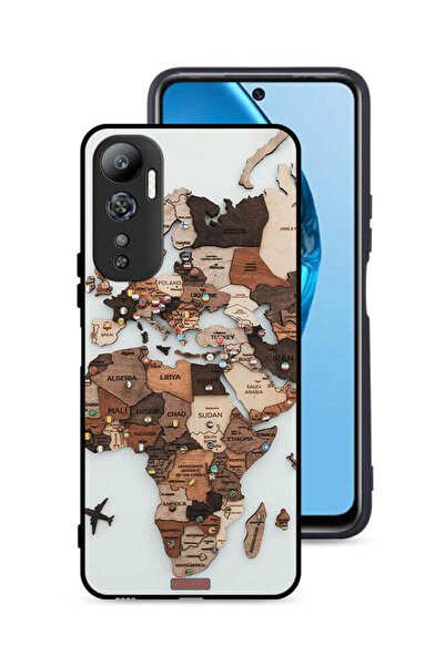 Tolwak غطاء حماية لهاتف Infinix Hot 20 4G بتصميم خريطة العالم