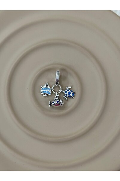 BY YASİN TOPÇU "Deep Blue Adventure" Multiple Dangle Charm