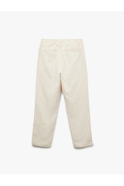 Koton Regular Fit Pocket Detailed Cotton Elastic Waist Trousers