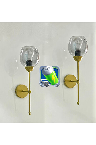 gaziantepavize Şarj Et Kullan Gold Saray Şarjlı Pilli Aplik Füme Camlı Duvar ...