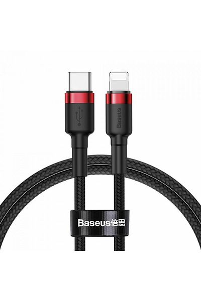 Baseus Type-c To Lightning Data Cable, Pd 18w, 1m, Cables - Red Black