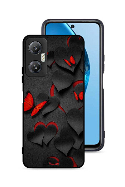 Tolwak غطاء حماية لهاتف Infinix Hot 20 5G بنقشة قلوب وفراشات
