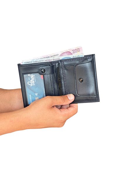 Tisaati Premium Series Luxury Leather Special Production Vertical Classic Men's Wallet with Coin Compartment