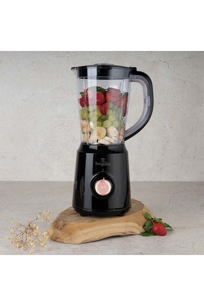 Berlinger Haus Tabletop blender with 1.5L glass container, Black Rose Collection