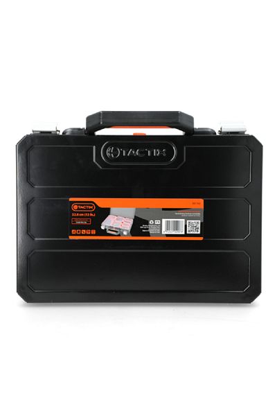 Tactix Heavy Duty Metal Tool Organizer Case with Comfort-Grip Handle