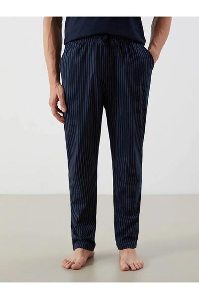 LC Waikiki Lacivert Standart Kalıp Çizgili Erkek Pijama Altı