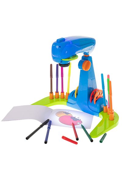 ideal STORE idealStore Teach Drawing Educational Projector, 32 Images, 12 Markers, Drawing Book,
