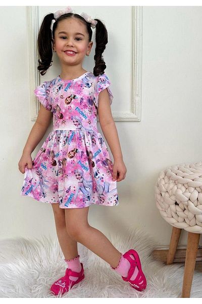 LİLLYPİCCA Girl's Gathered Ruffle Sleeve Dress